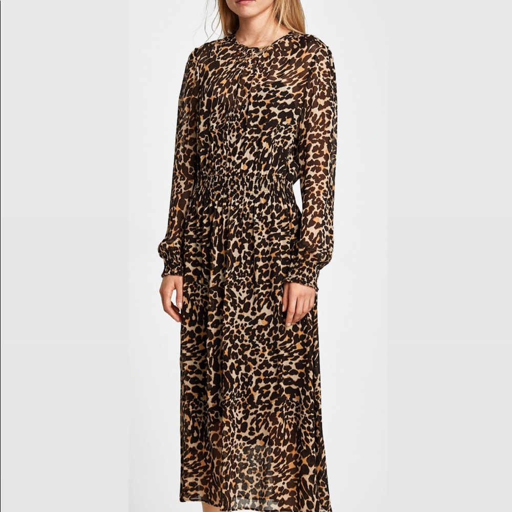 Zara animal print dress